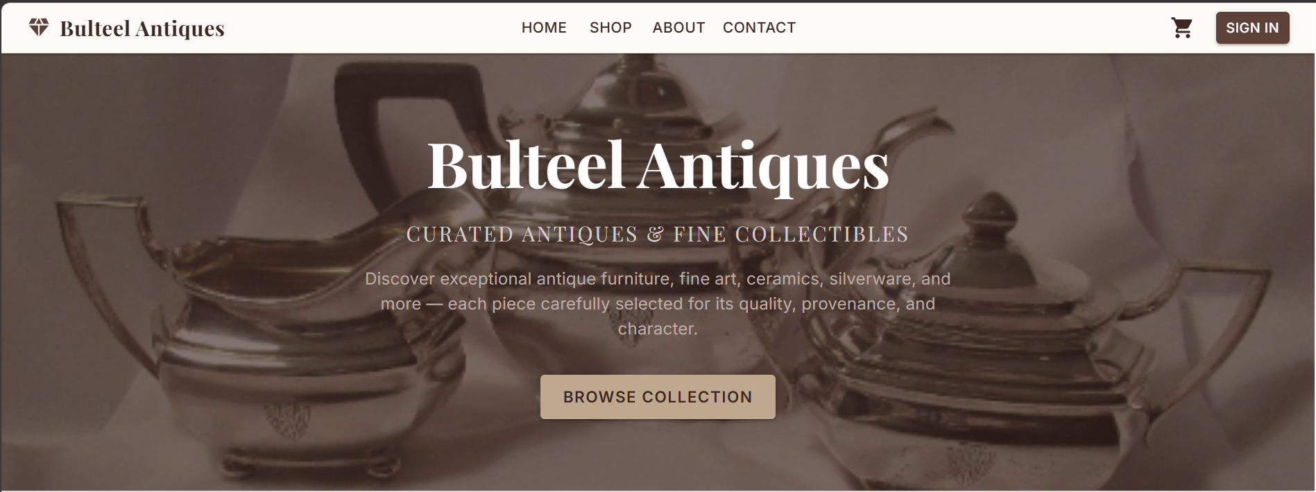 Bulteel Antiques screenshot